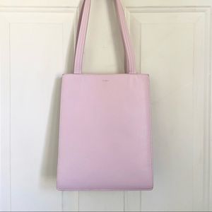 Baggu Pink Lilac Medium Leather Retail Tote - shoulder bag